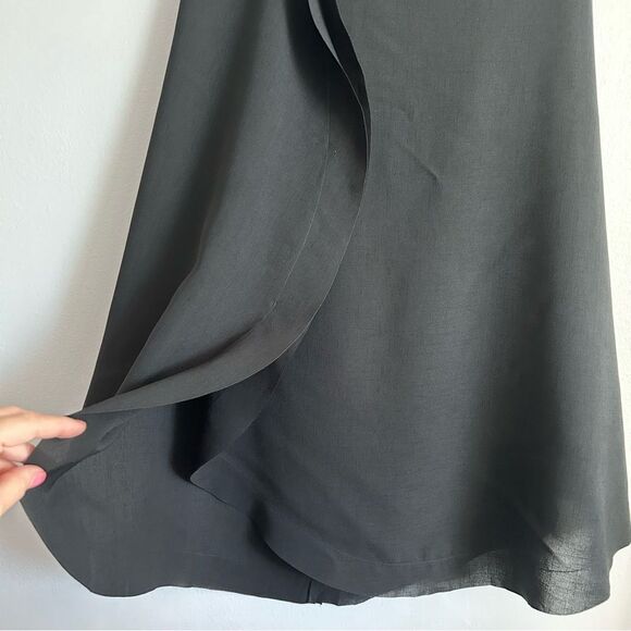 COS Mid-Length Overlapping Skirt in black - Picture 5 of 14
